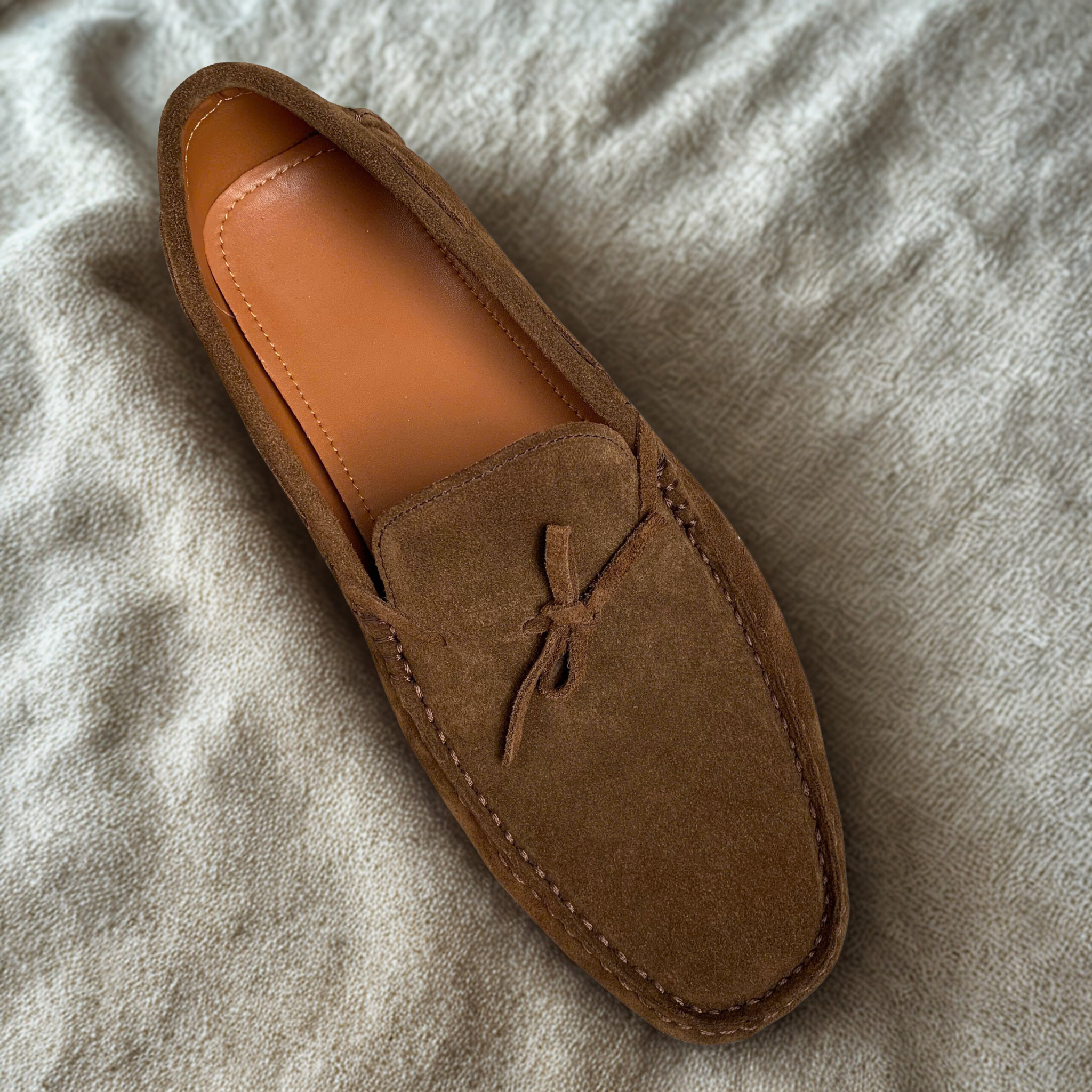 GIÀY LƯỜI TOE LOAFER - DA LỘN TOBACCO