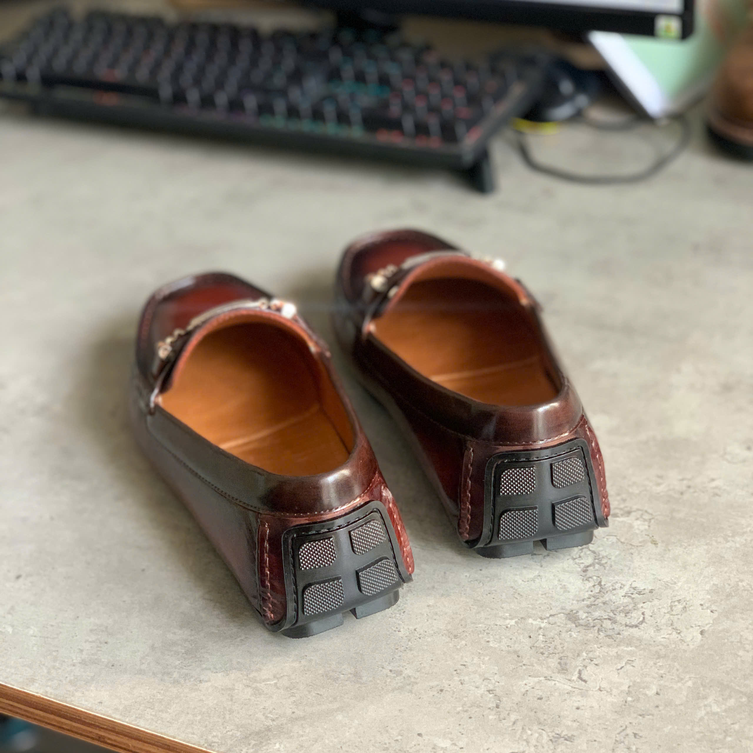 khóa to (3) GIÀY LƯỜI HORSEBIT LOAFER - ĐÁNH MÀU