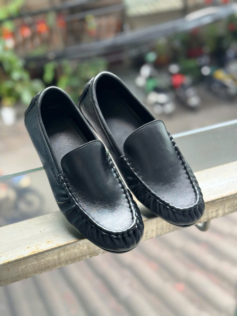 đế cao su (5) GIÀY LƯỜI MŨI NHĂN